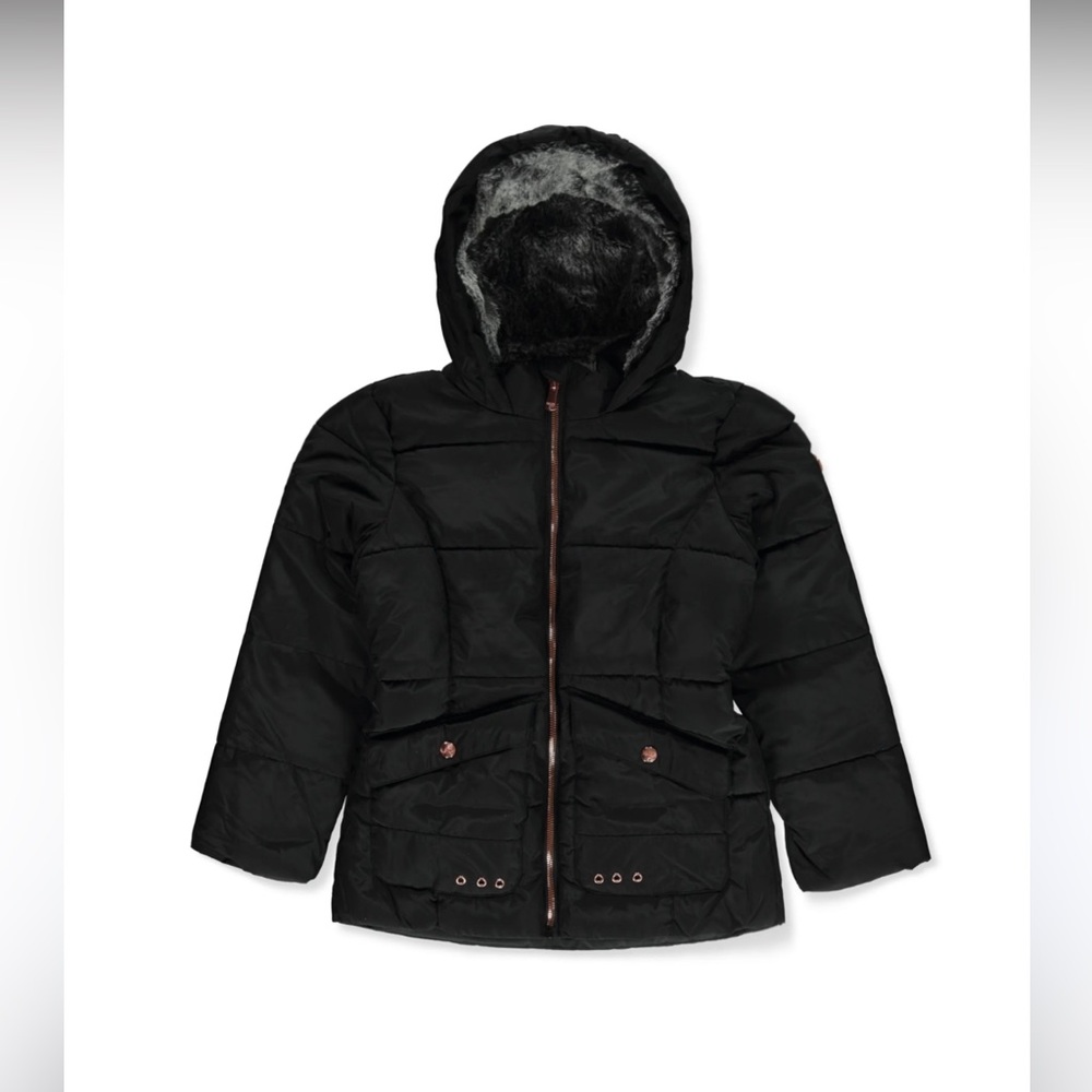 Kids Black Hooded Jacket- like new